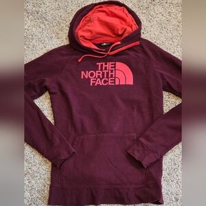 The North Face Wine Logo Hooded Sweatshirt Wine Orange Medium